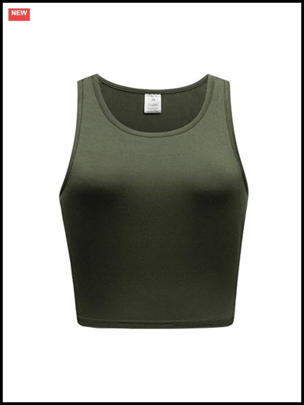 Womens Basic Crop Tank Top Stretchy Modal Spandex Crew Neck Sleeveless